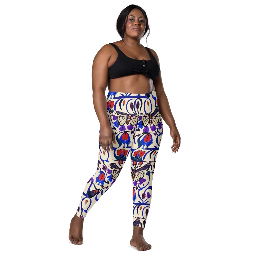 Violet Wildgarden on Leggings with Pockets — Front