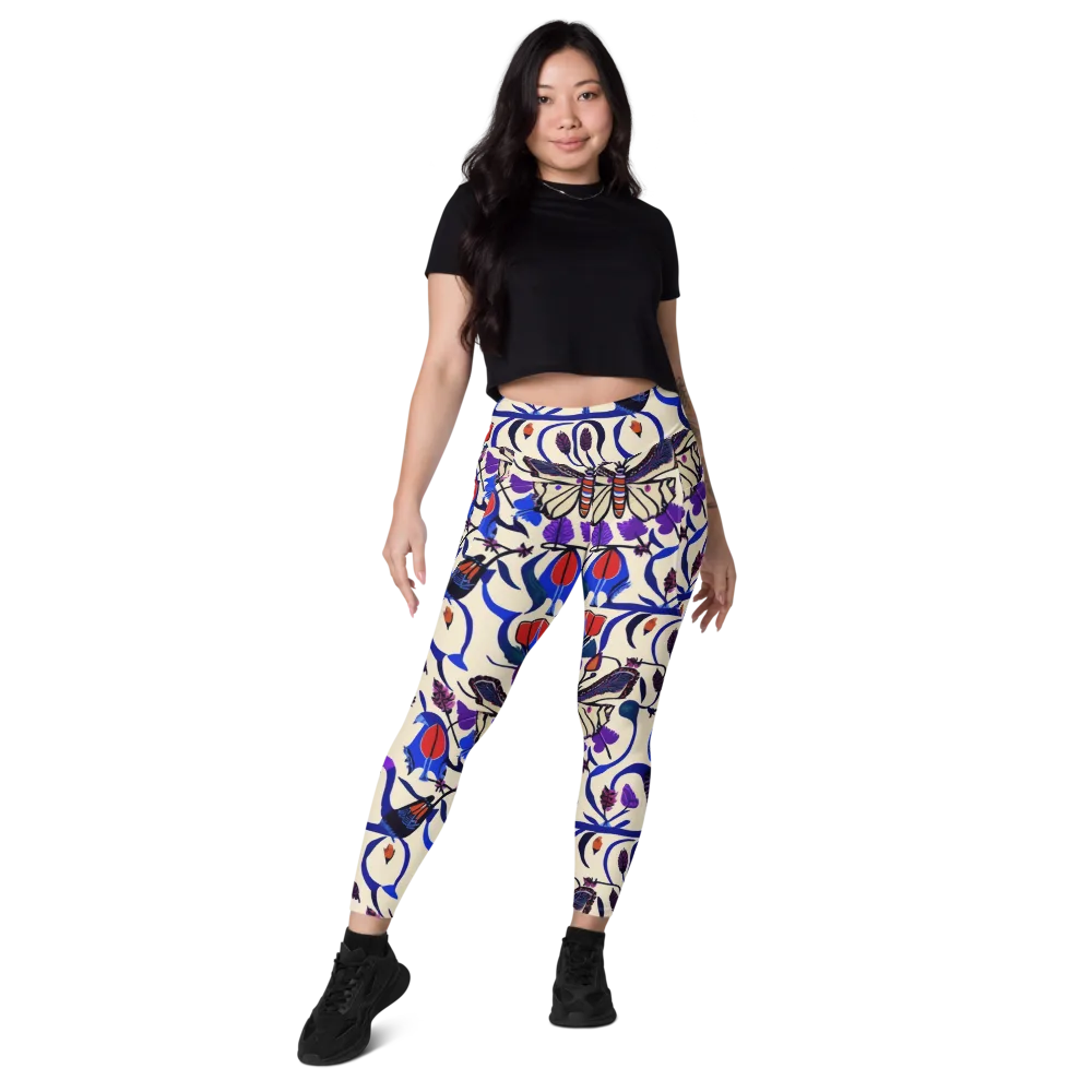 Violet Wildgarden on Leggings with Pockets — Front