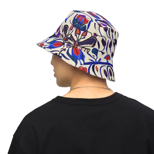 Violet Wildgarden on a Reversible Bucket Hat