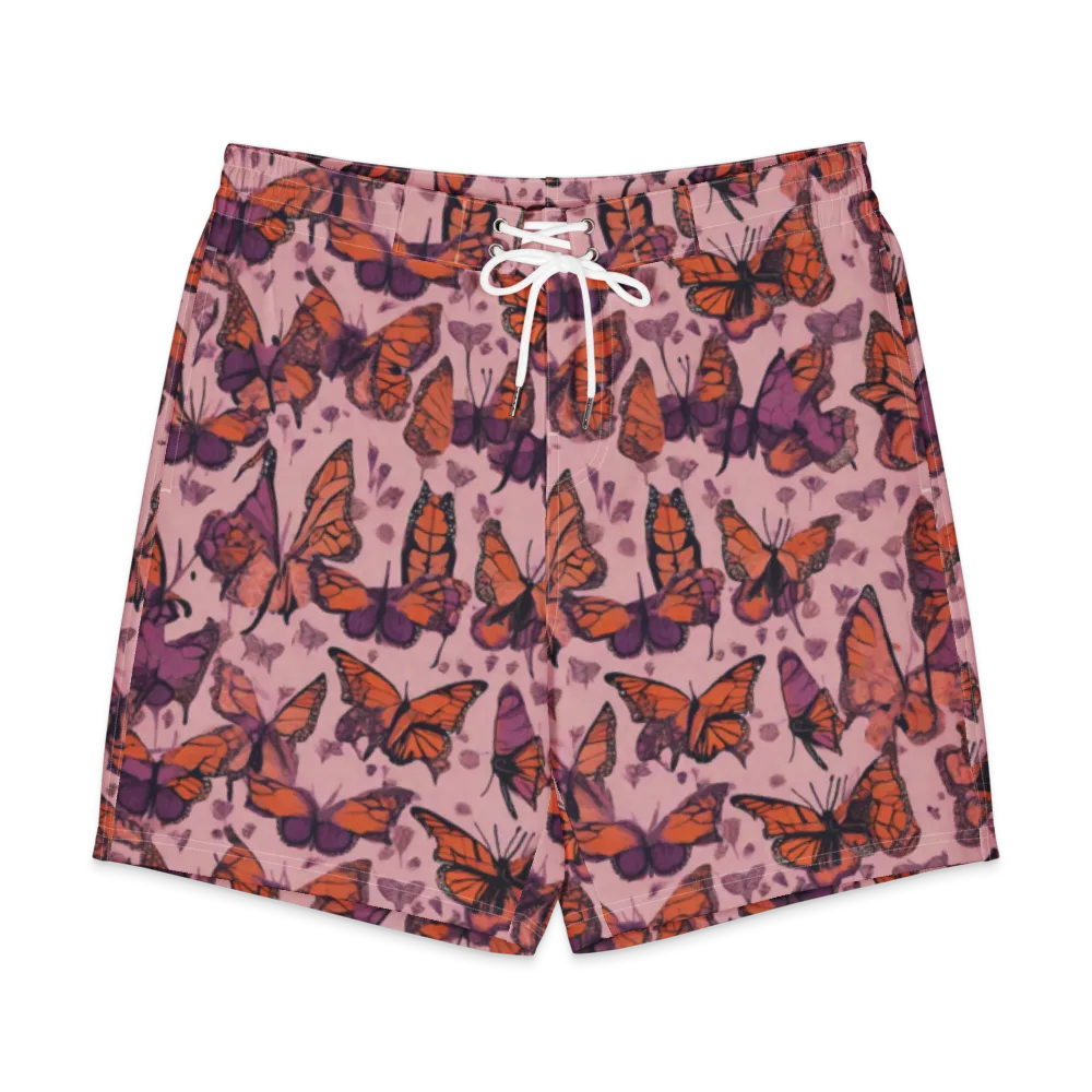 Mauve Migration on Men's Board Shorts — Front