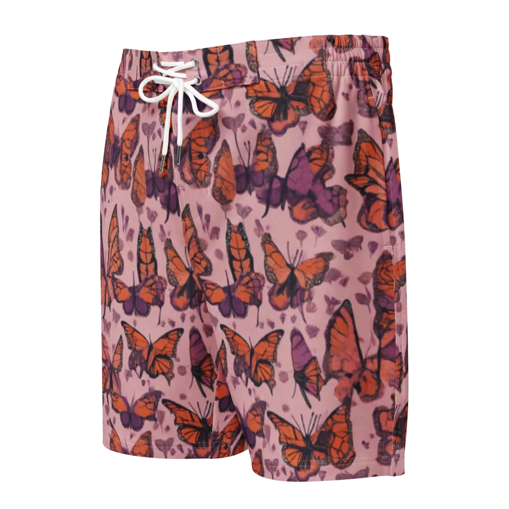 Mauve Migration on Men's Board Shorts — Front