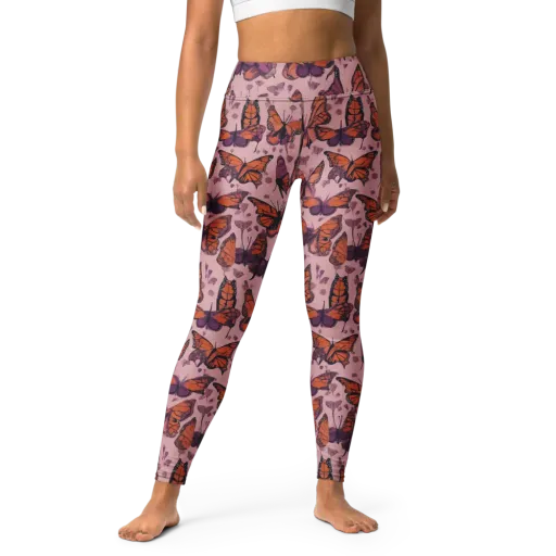 Mauve Migration on a Yoga Leggings