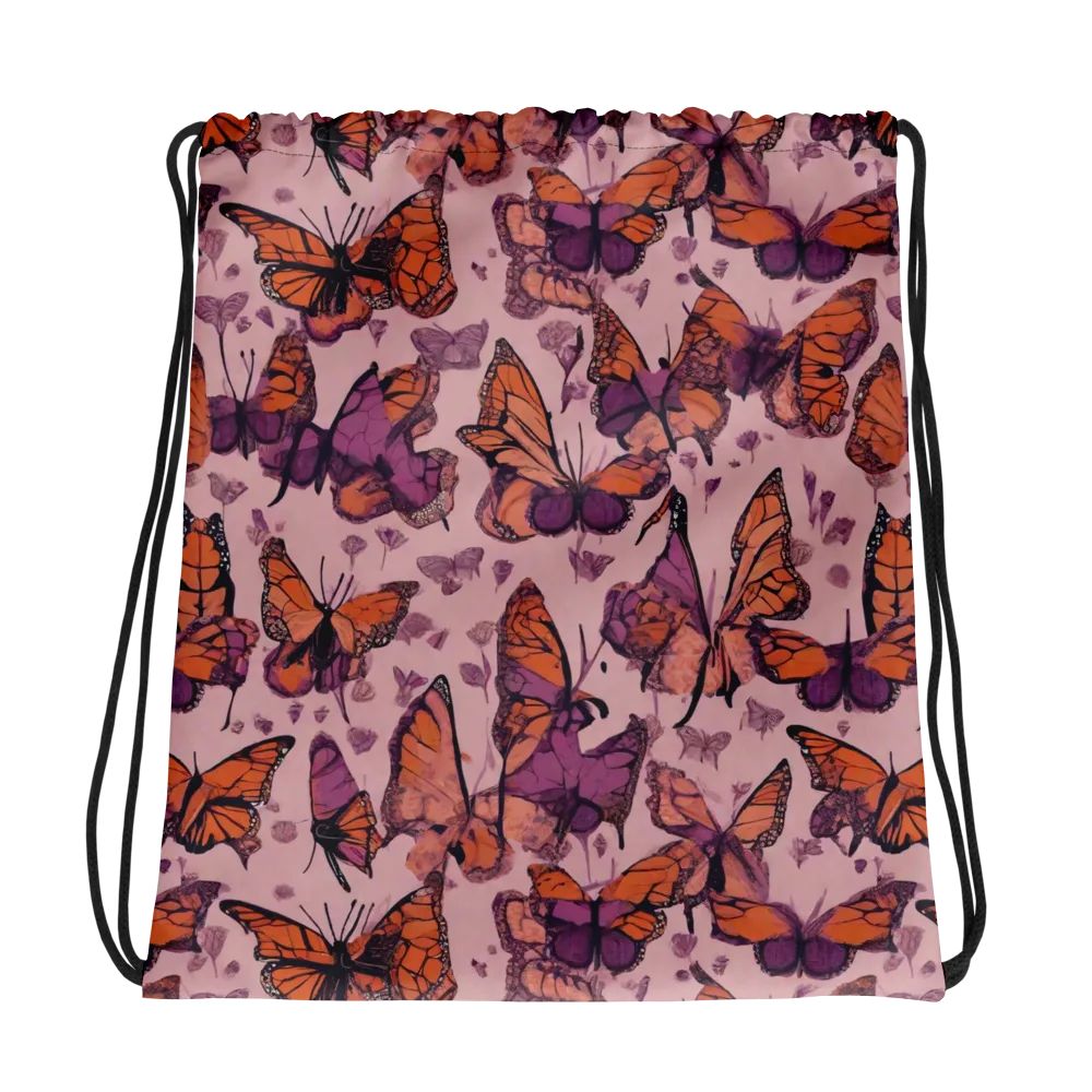 Mauve Migration on Drawstring Bag — Photo