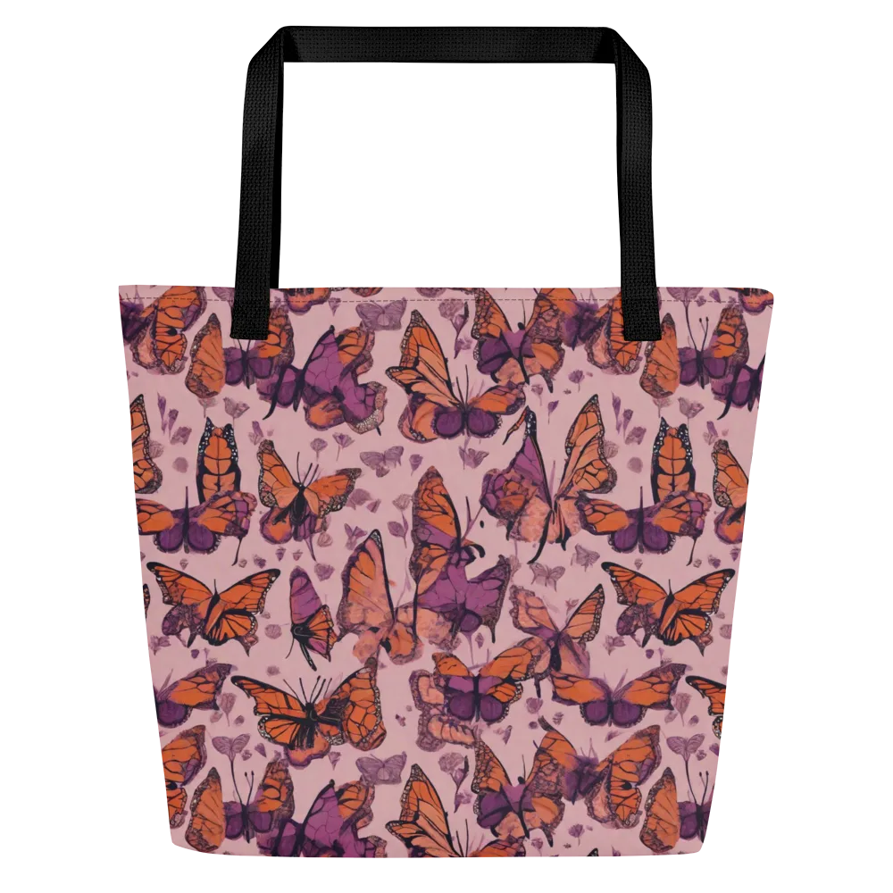 Mauve Migration on Large Tote Bag W/ Pocket — Front