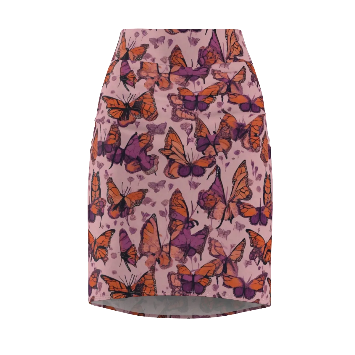 Mauve Migration on Pencil Skirt — Front