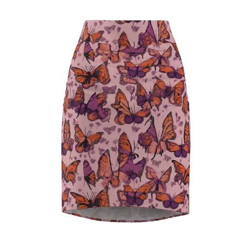Mauve Migration on a Pencil Skirt