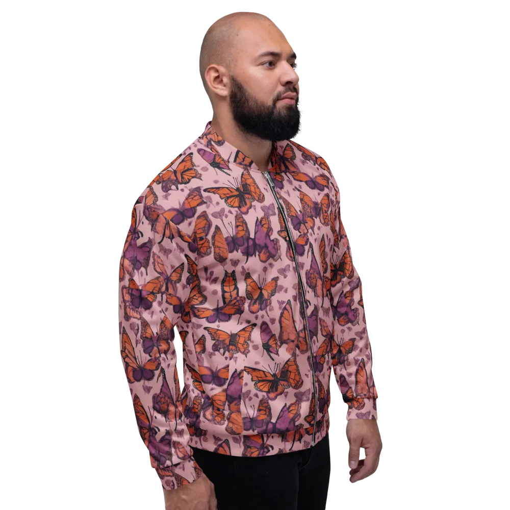 Mauve Migration on Bomber Jacket — Right