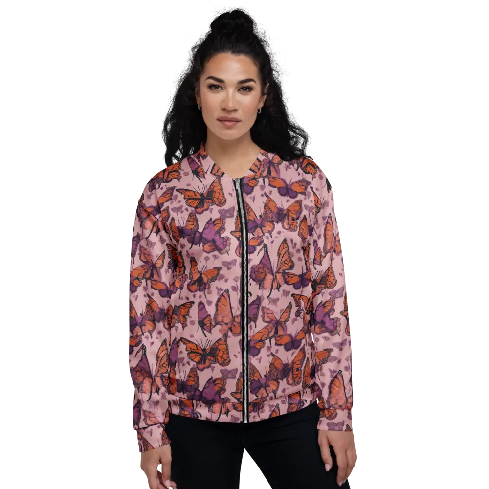 Mauve Migration on Bomber Jacket — Front