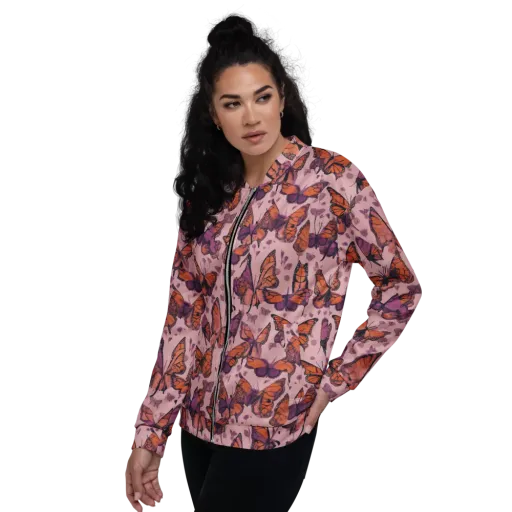 Mauve Migration on a Bomber Jacket