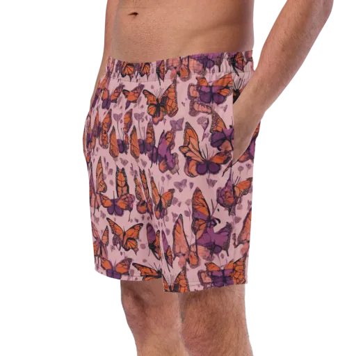 Mauve Migration on a Swim Trunks