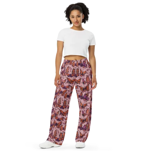 Mauve Migration on a Wide-Leg Pants