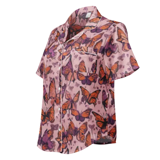 Mauve Migration on a Women's Short Sleeve Pajama Top