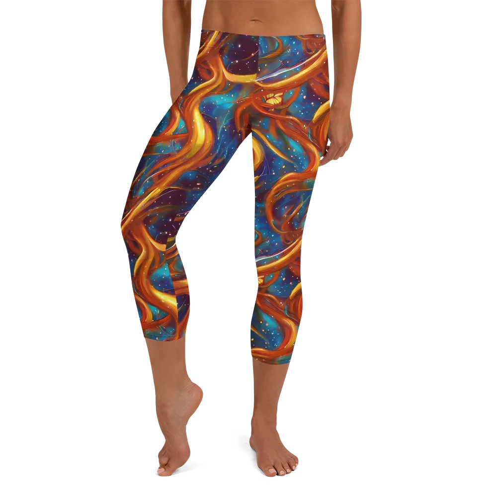 Perez Whirl on Capri Leggings — Front