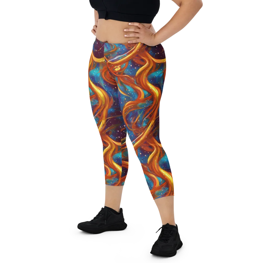 Perez Whirl on Capri Leggings — Front