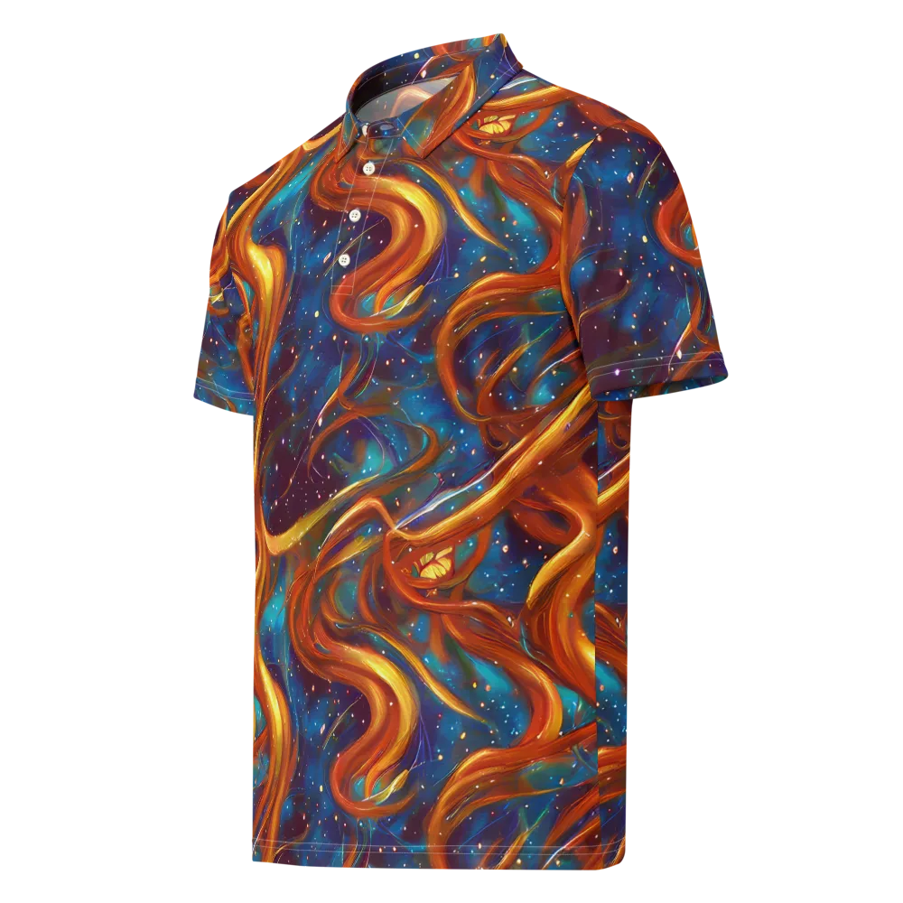 Perez Whirl on Men's Slim Fit Polo Shirt — Left Front