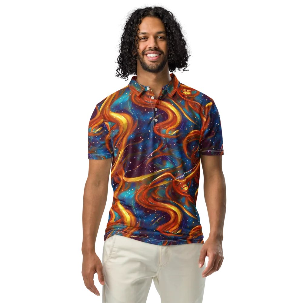 Perez Whirl on Men's Slim Fit Polo Shirt — Front