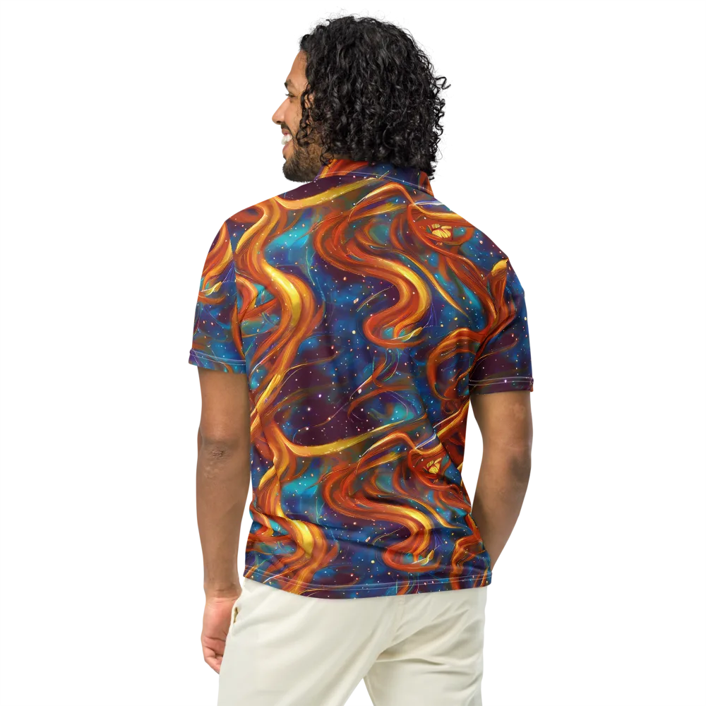 Perez Whirl on Men's Slim Fit Polo Shirt — Back