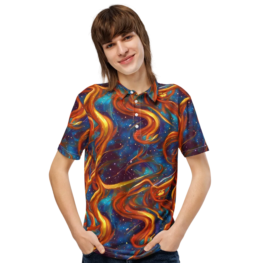 Perez Whirl on Men's Slim Fit Polo Shirt — Front