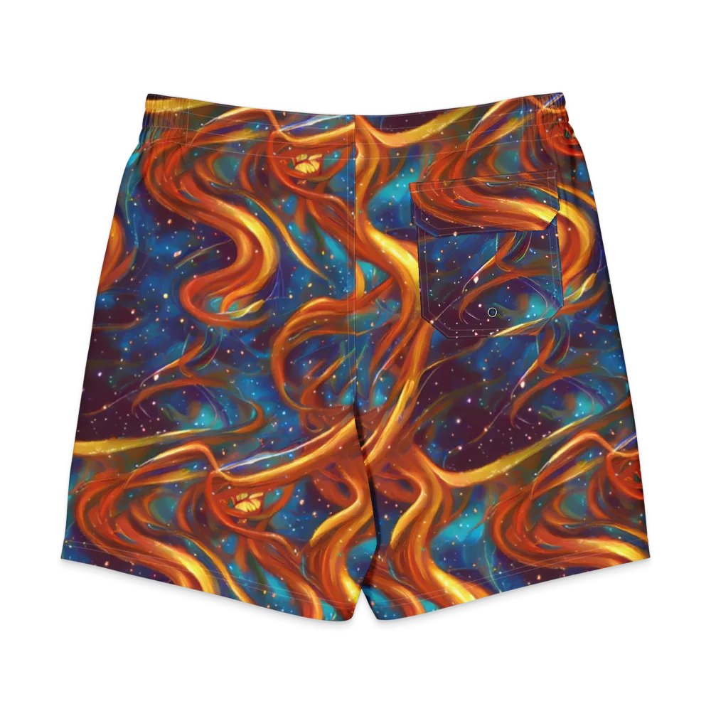 Perez Whirl on Men's Board Shorts — Back