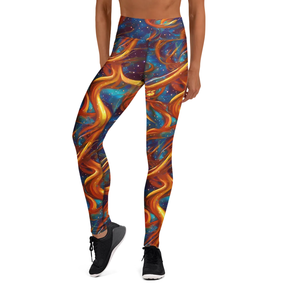 Perez Whirl on Yoga Leggings — Front
