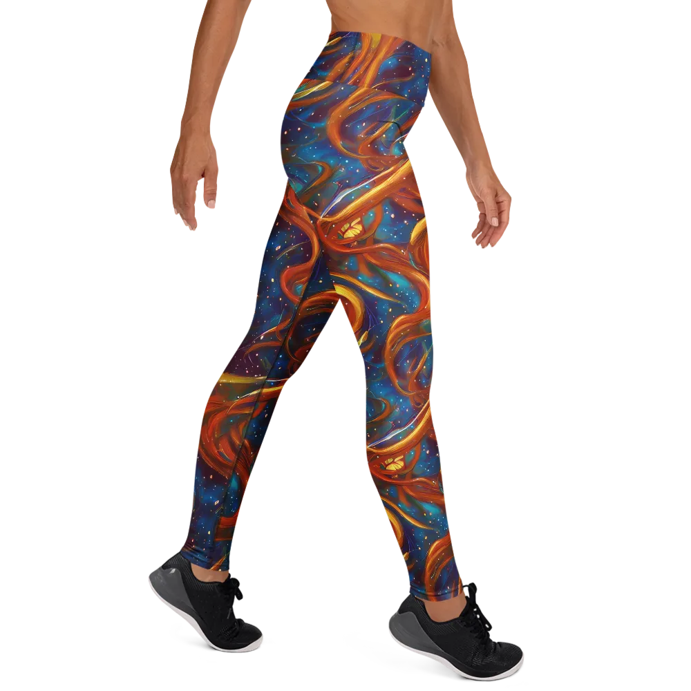 Perez Whirl on Yoga Leggings — Right