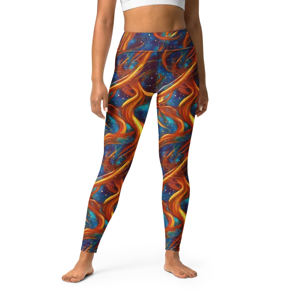 Perez Whirl on Yoga Leggings — Front