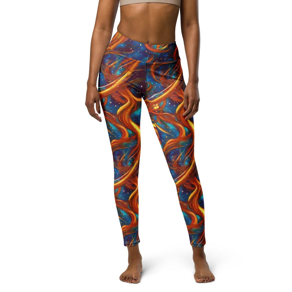 Perez Whirl on Yoga Leggings — Front