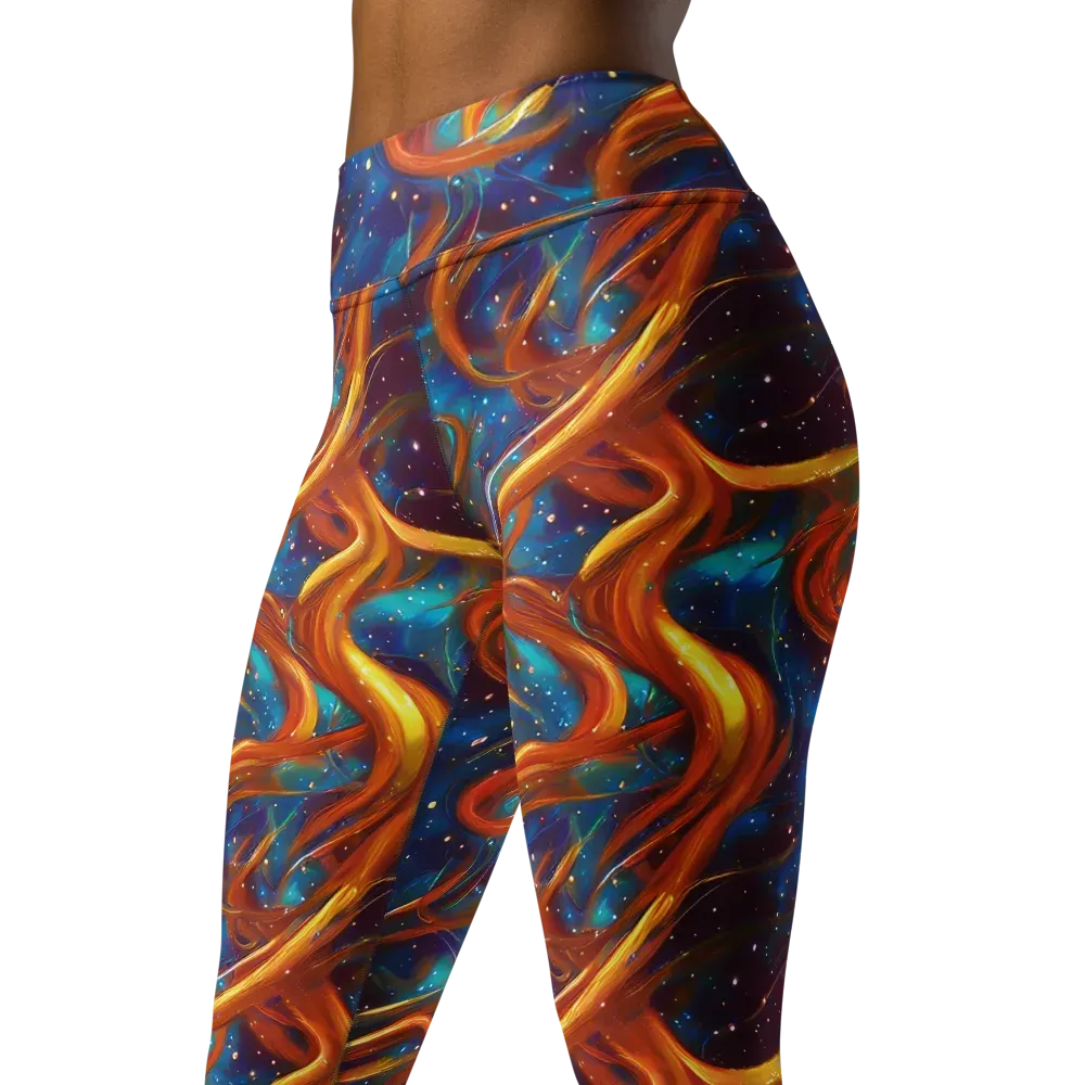 Perez Whirl on Yoga Leggings — Left Front
