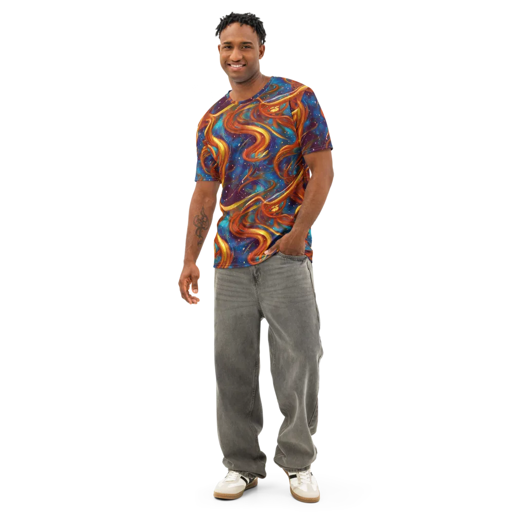 Perez Whirl on Men's Cotton Crew Neck T-Shirt — Front