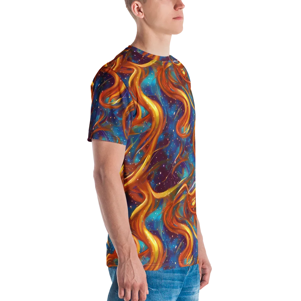 Perez Whirl on Men's Crew Neck T-Shirt — Right