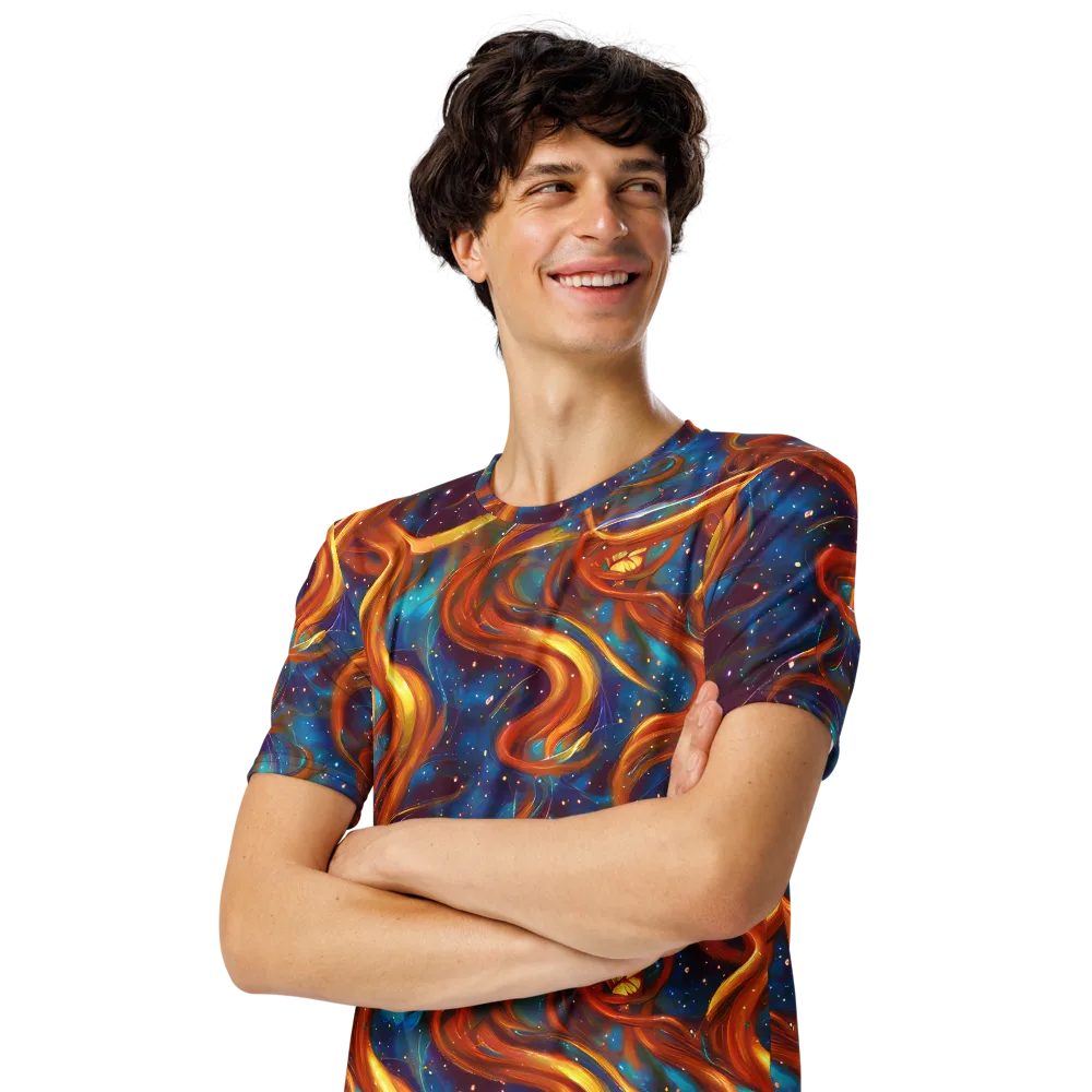 Perez Whirl on Men's Crew Neck T-Shirt — Left Front