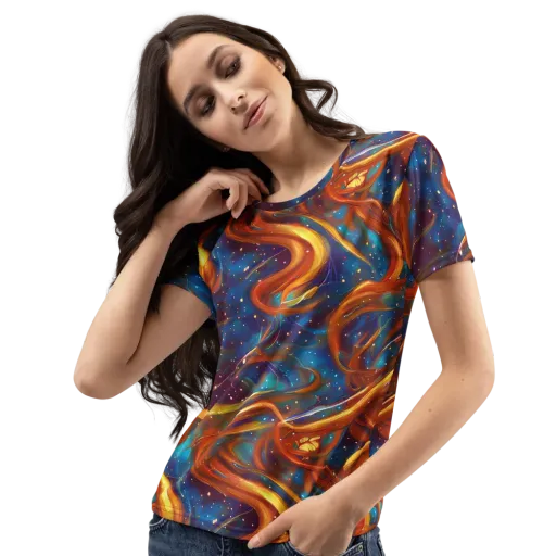 Perez Whirl on a Women's Crew Neck T-Shirt