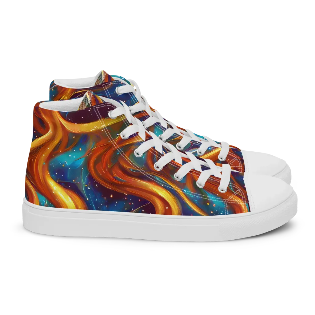 Perez Whirl on Women's High Top Canvas Shoes — Right
