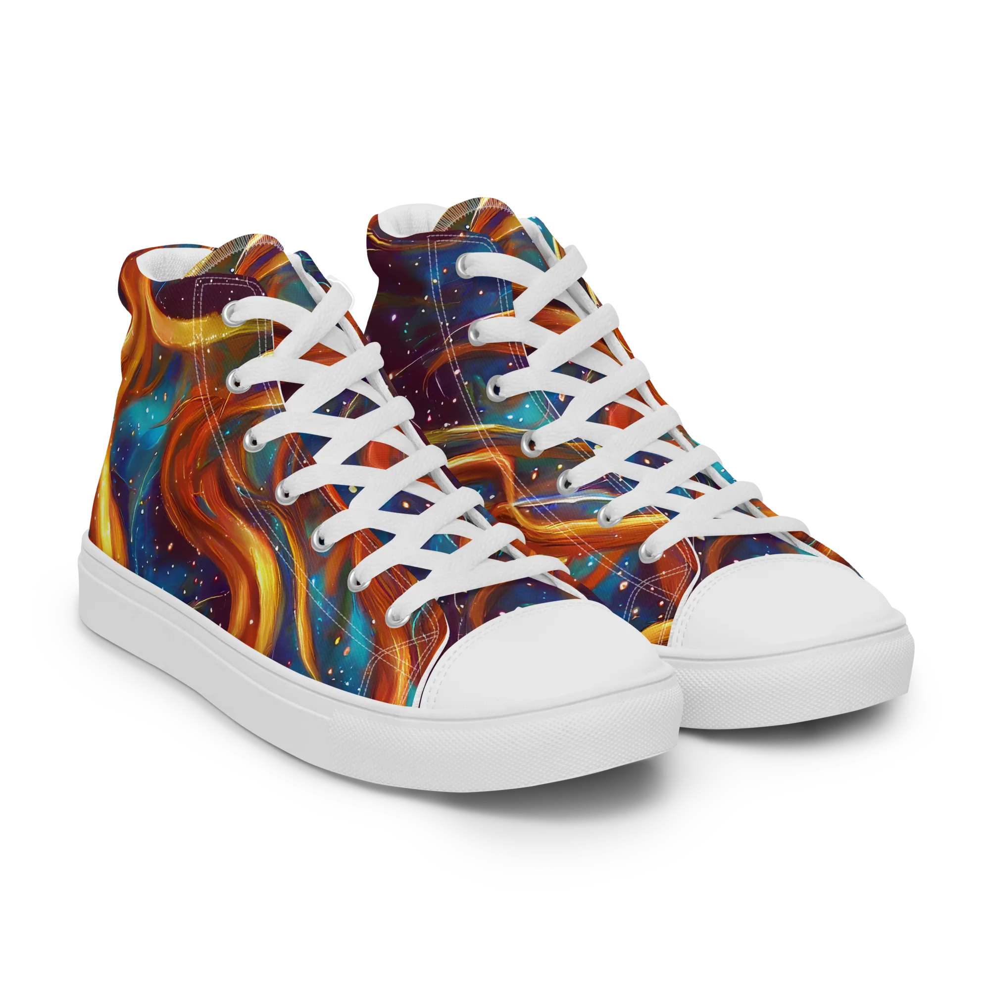 Perez Whirl on Women's High Top Canvas Shoes — Right Front