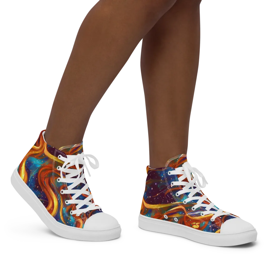 Perez Whirl on Women's High Top Canvas Shoes — Right
