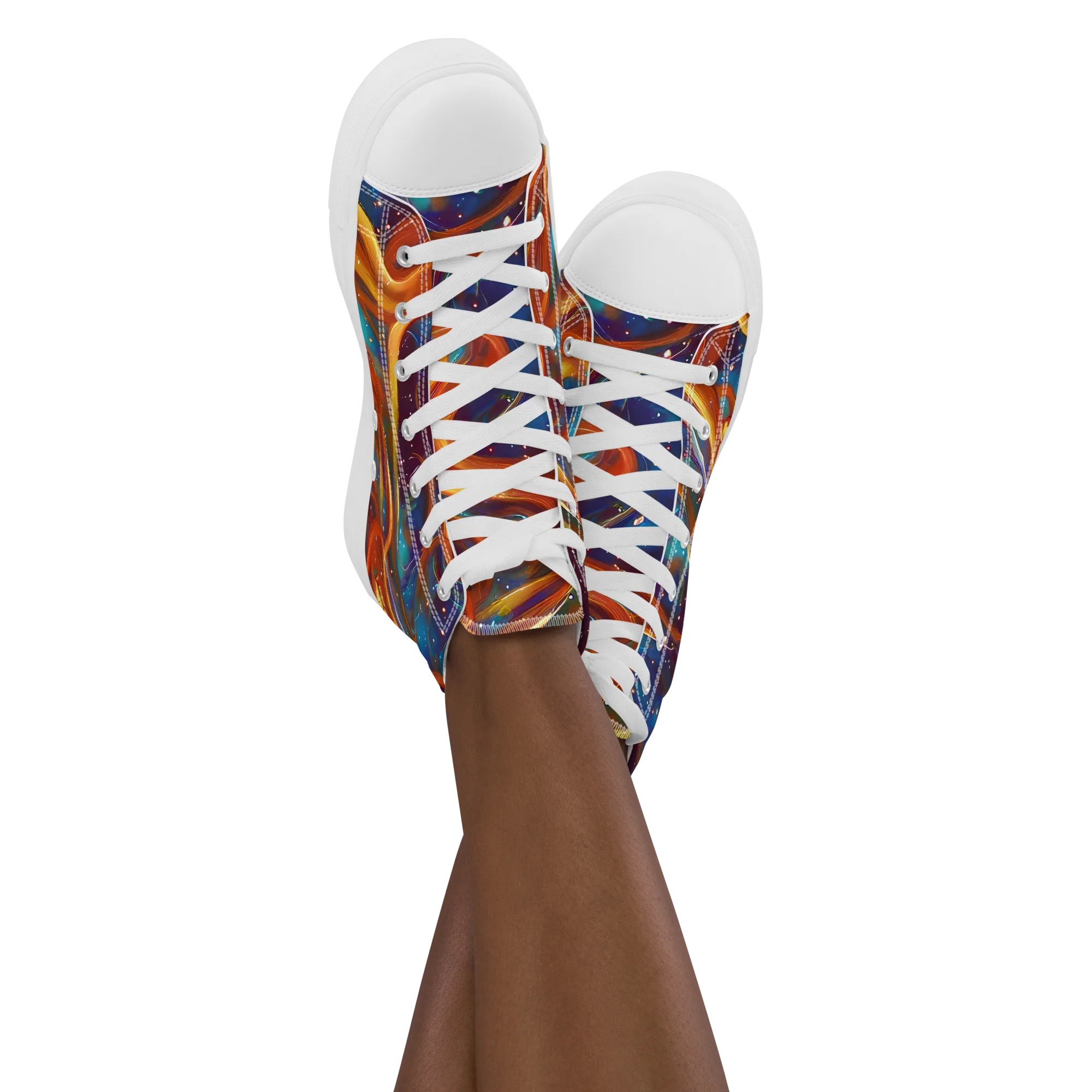 Perez Whirl on Women's High Top Canvas Shoes — Front
