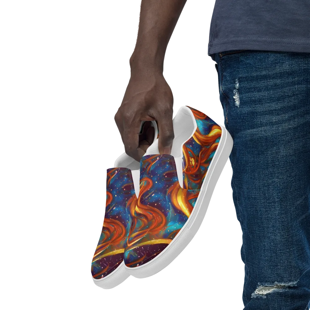 Perez Whirl on Men's Slip-On Canvas Shoes — Left Front