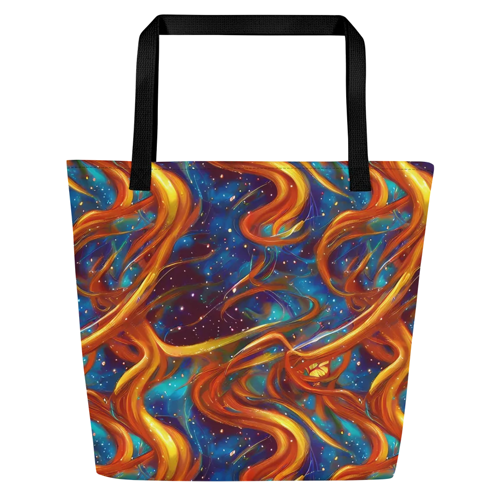 Perez Whirl on Large Tote Bag W/ Pocket — Front
