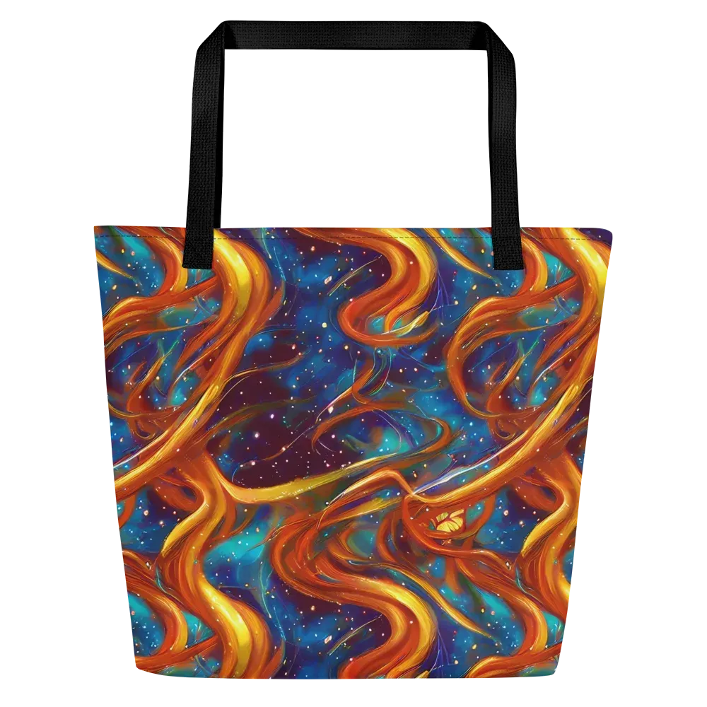 Perez Whirl on Large Tote Bag W/ Pocket — Front