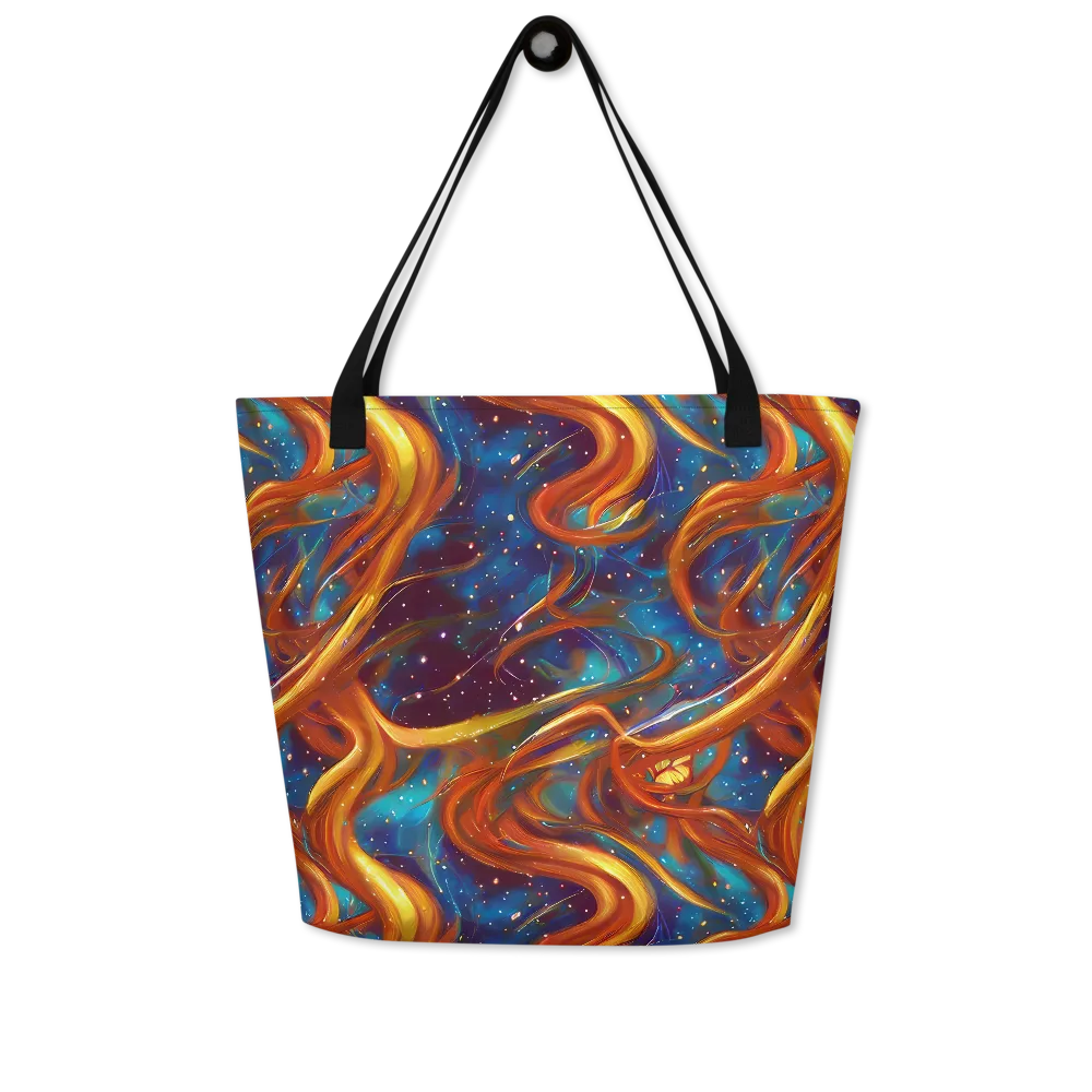 Perez Whirl on Large Tote Bag W/ Pocket — Front