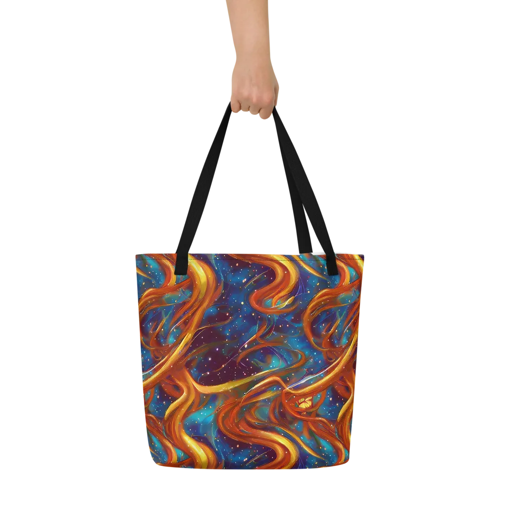 Perez Whirl on Large Tote Bag W/ Pocket — Front