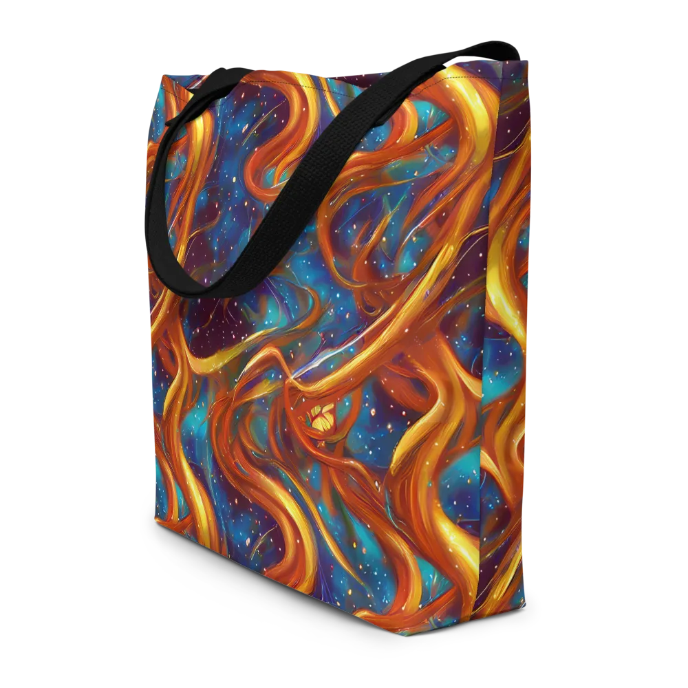 Perez Whirl on Large Tote Bag W/ Pocket — Front