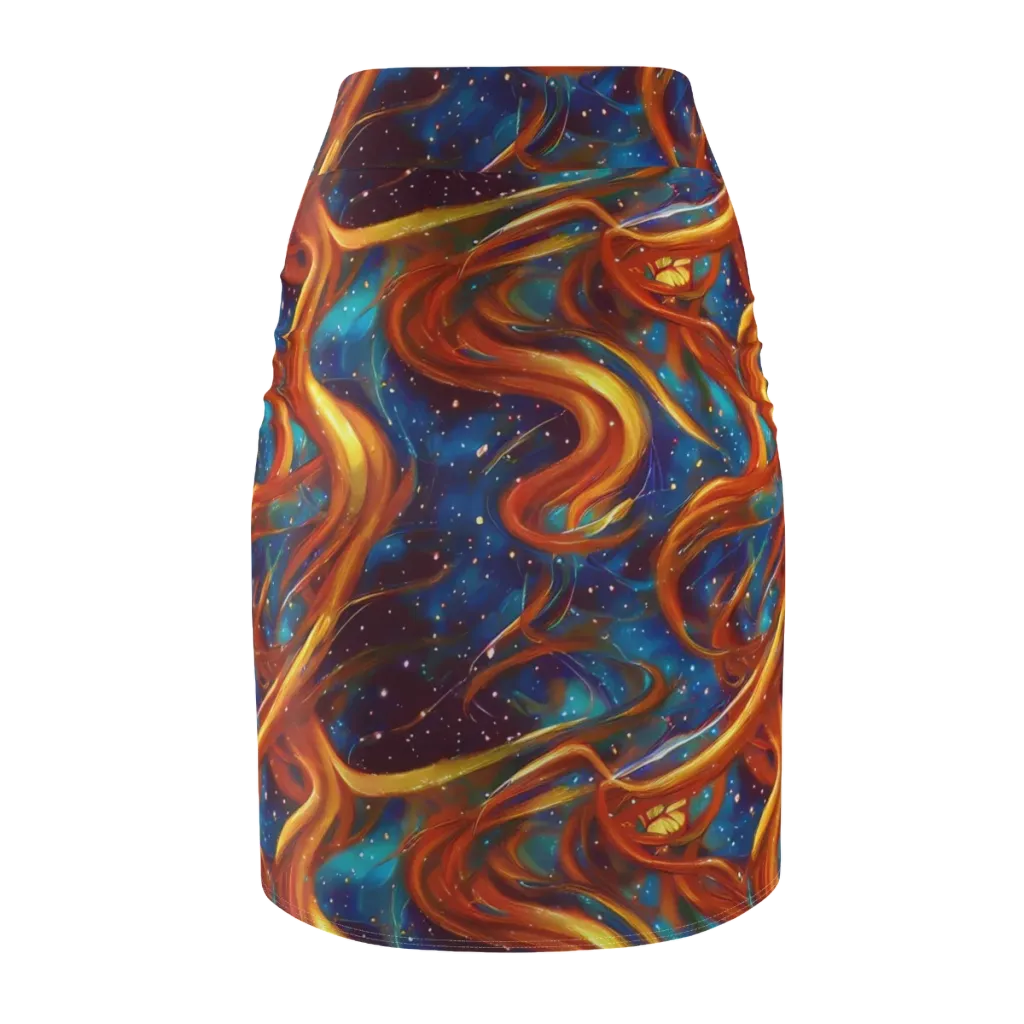 Perez Whirl on Pencil Skirt — Back