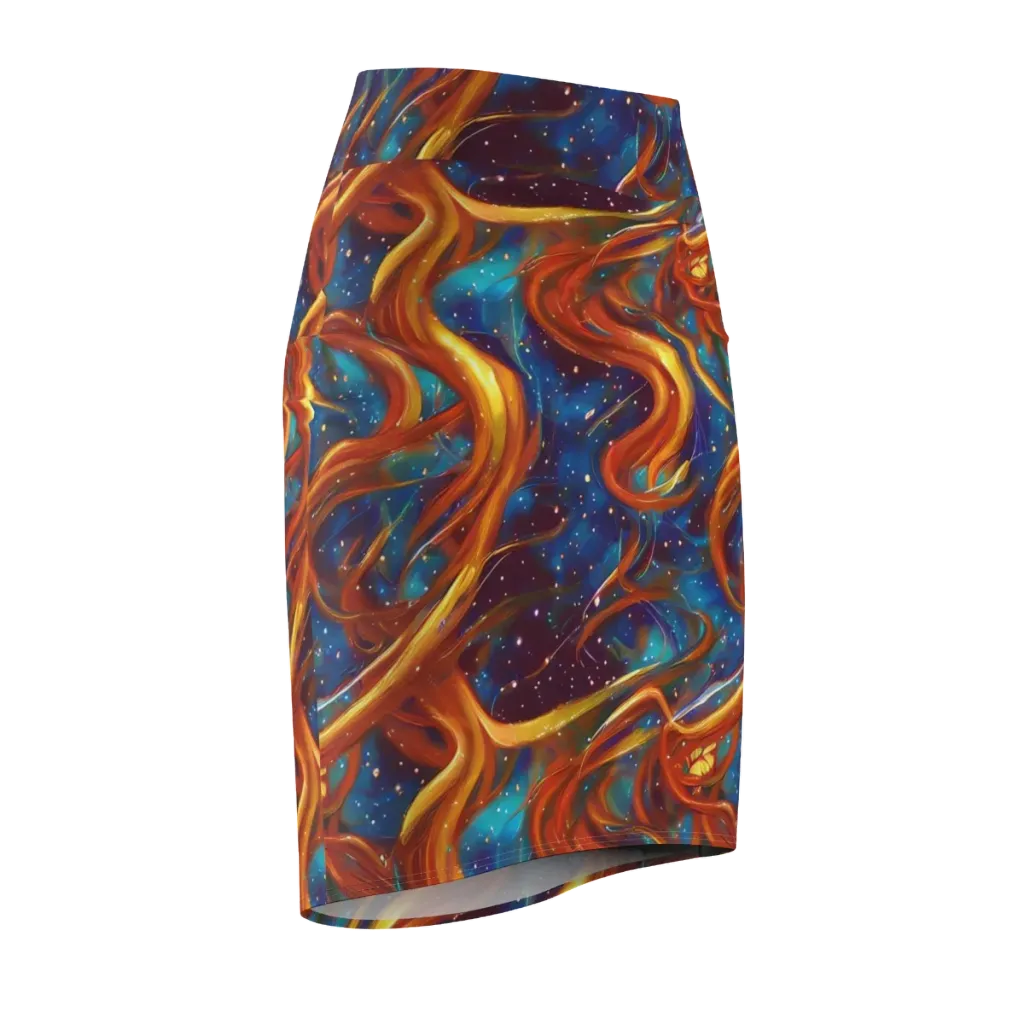 Perez Whirl on Pencil Skirt — Front Side