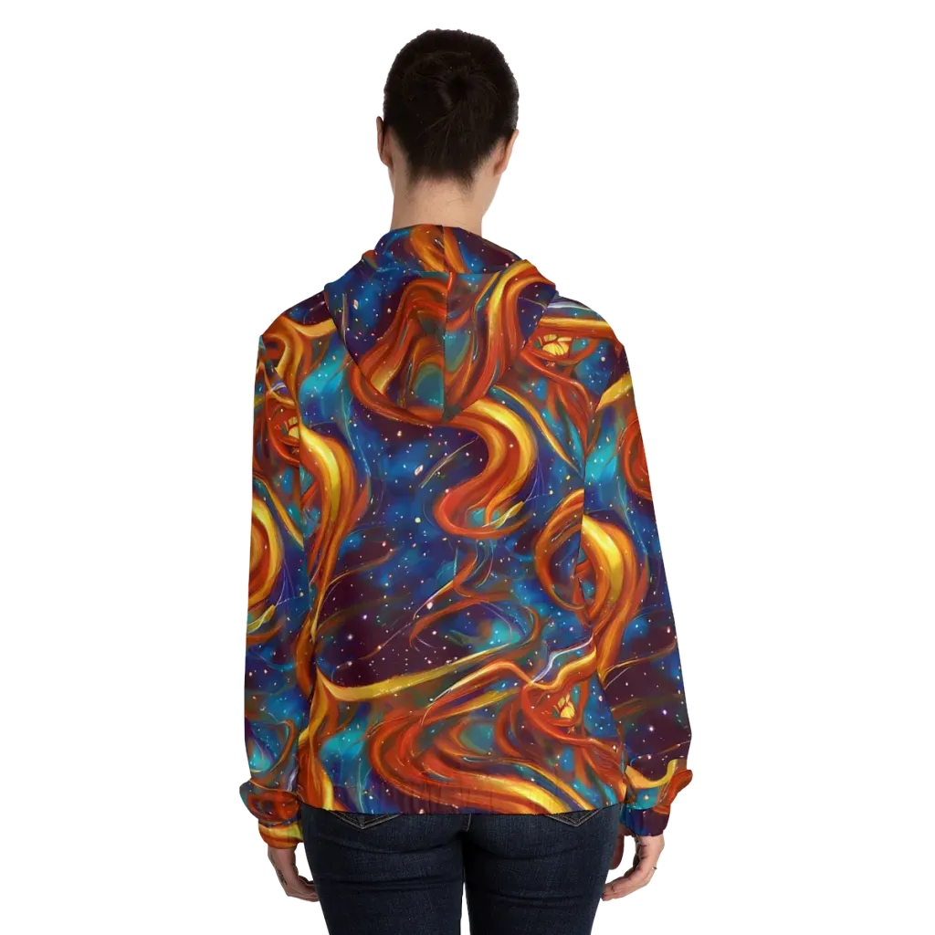 Perez Whirl on Women's Full-Zip Hoodie — Back On Person