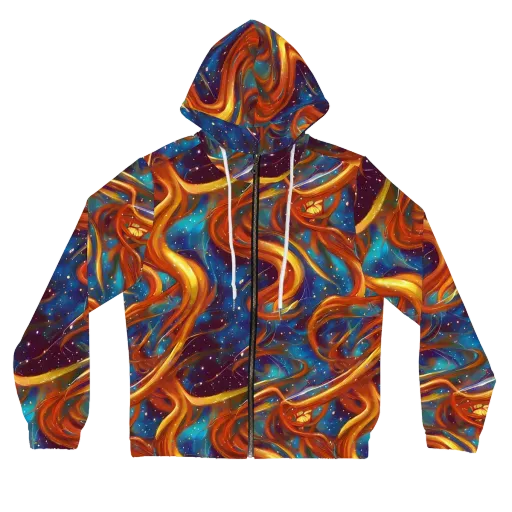 Perez Whirl on a Women's Full-Zip Hoodie