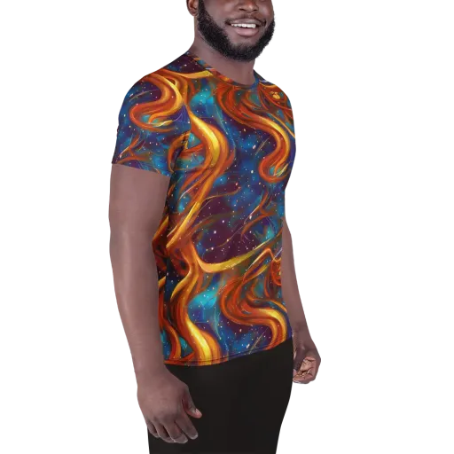 Perez Whirl on a Men's Athletic T-Shirt