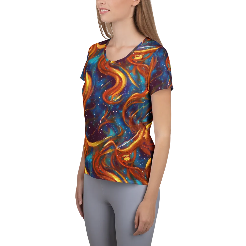 Perez Whirl on Women's Athletic T-Shirt — Left