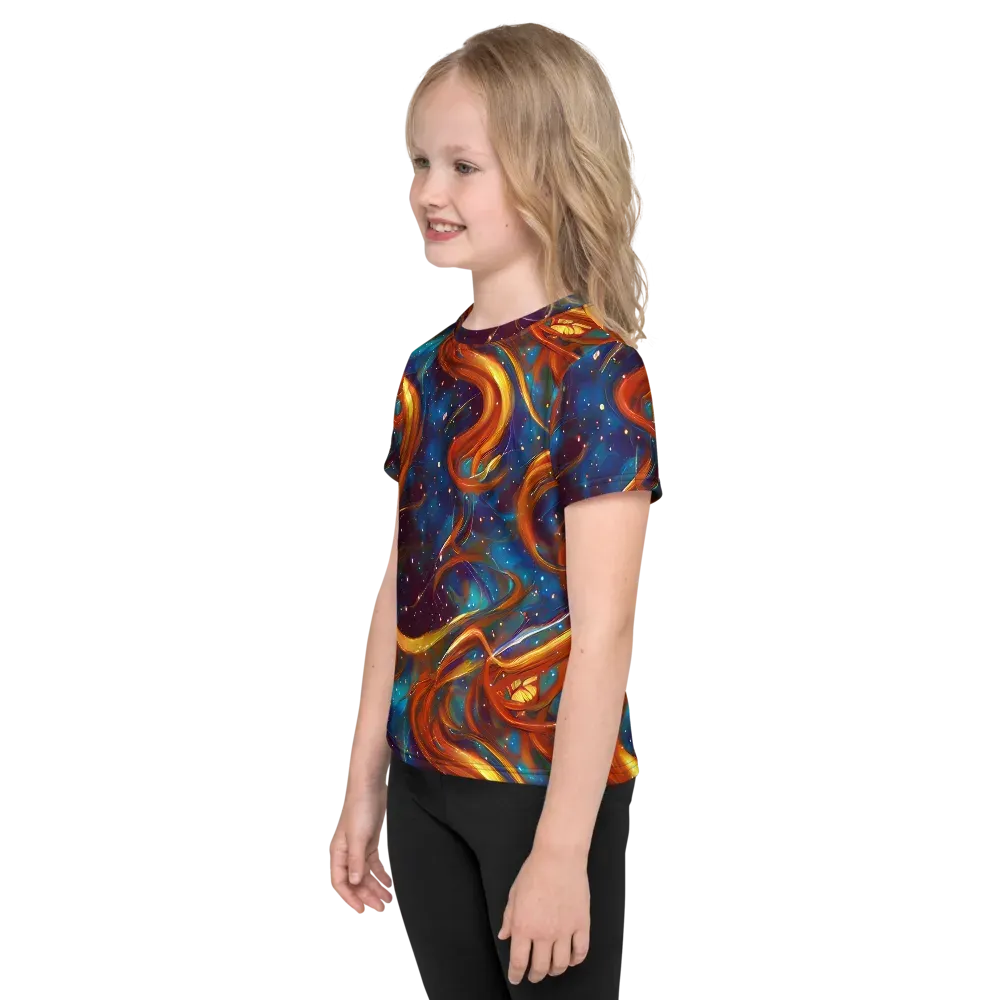 Perez Whirl on Kids Crew Neck T-Shirt — Left
