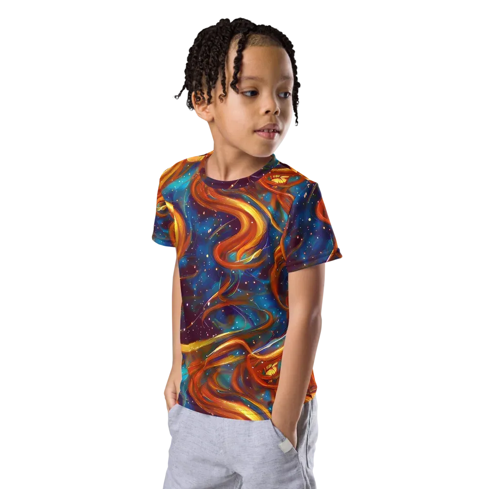 Perez Whirl on Kids Crew Neck T-Shirt — Left Front